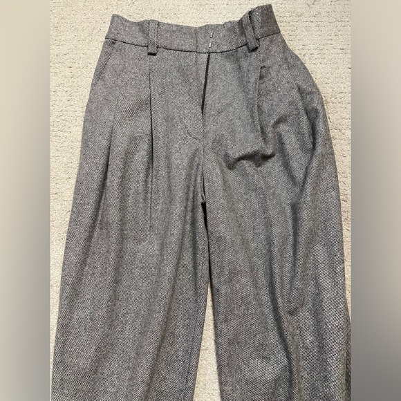 COS Wool-Blend Wide-Leg Trousers - Size 2 - Picture 4 of 9